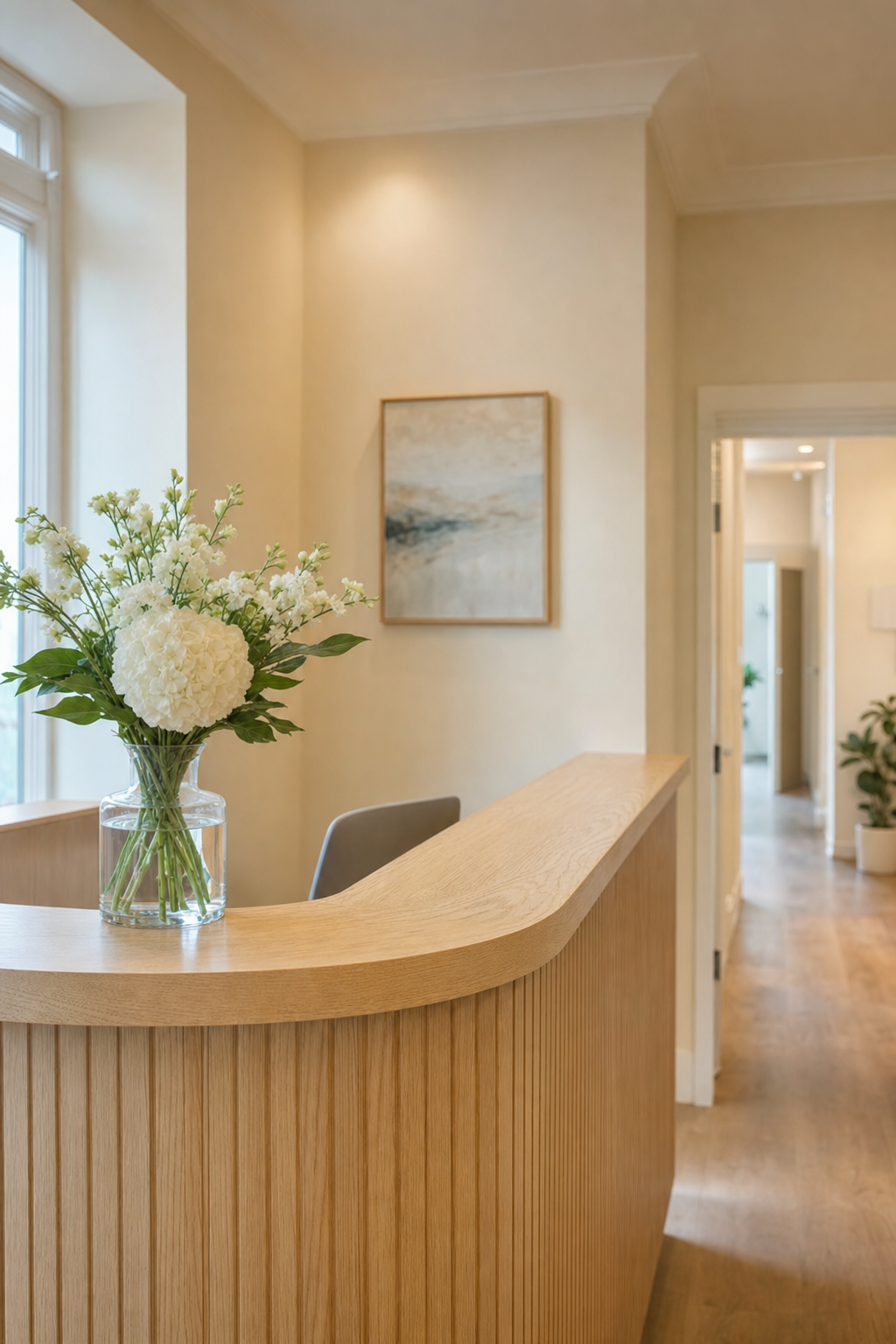 The reception desk at Gregory A. Bowman DDS